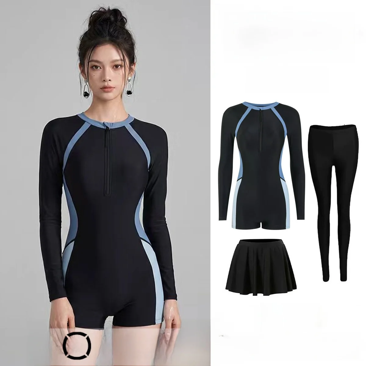 women's-long-sleeve-wetsuit-slim-fit-surfing-snorkeling-suit-quick-dry-zipper-sun-protection-jellyfish-suit-swimsuit