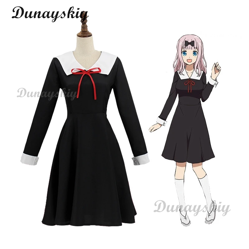 Anime kaguya-sama: Love Is War Shinomiya Kaguya disfraces de Cosplay Fujiwara Chika ropa de Anime para adultos, vestidos de mujer, tocado