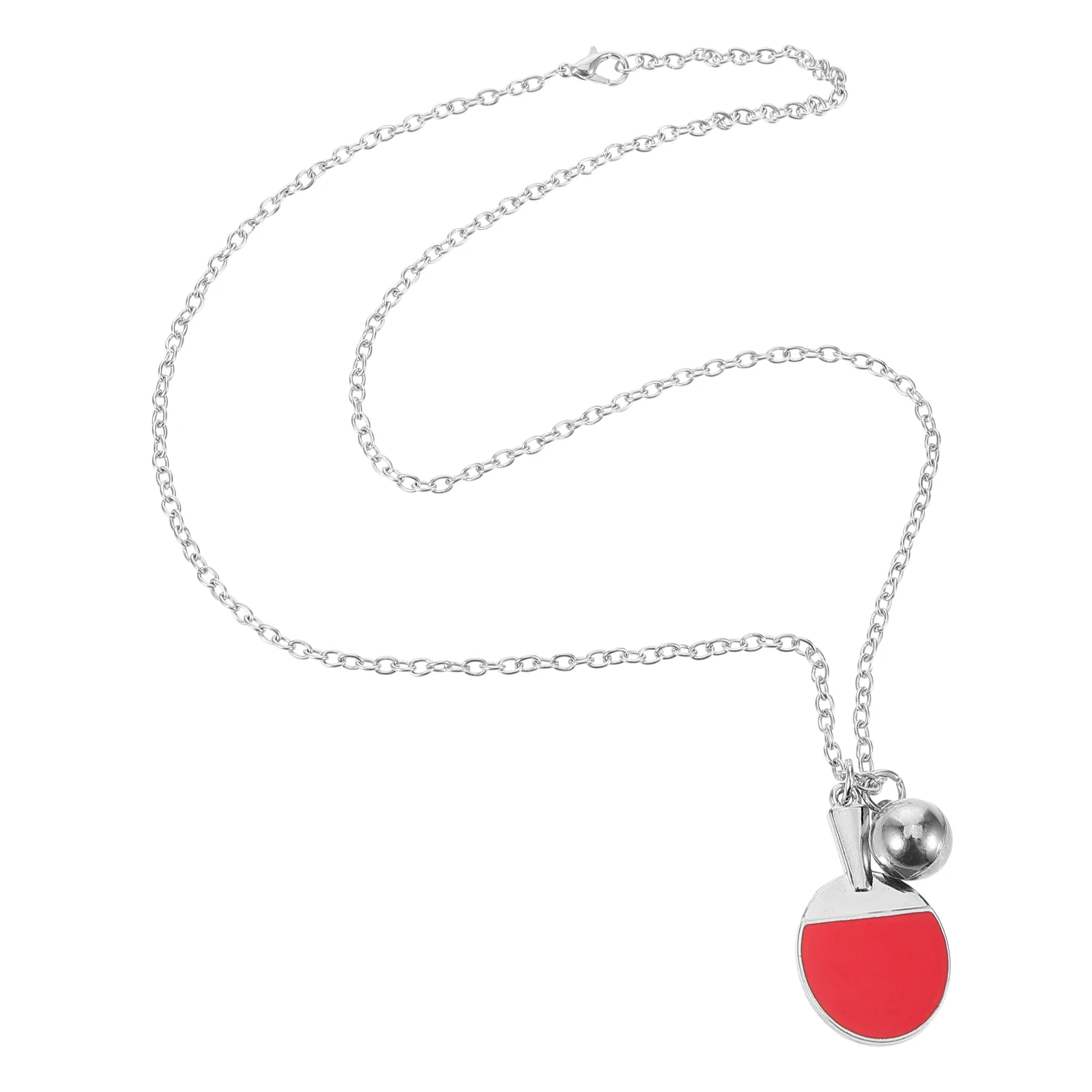 

Pingpong Racket Necklace Unique Sports Lover Jewelry Lightweight Trendy Racquet Charm Pendant Durable Table Tennis Fan Accessory