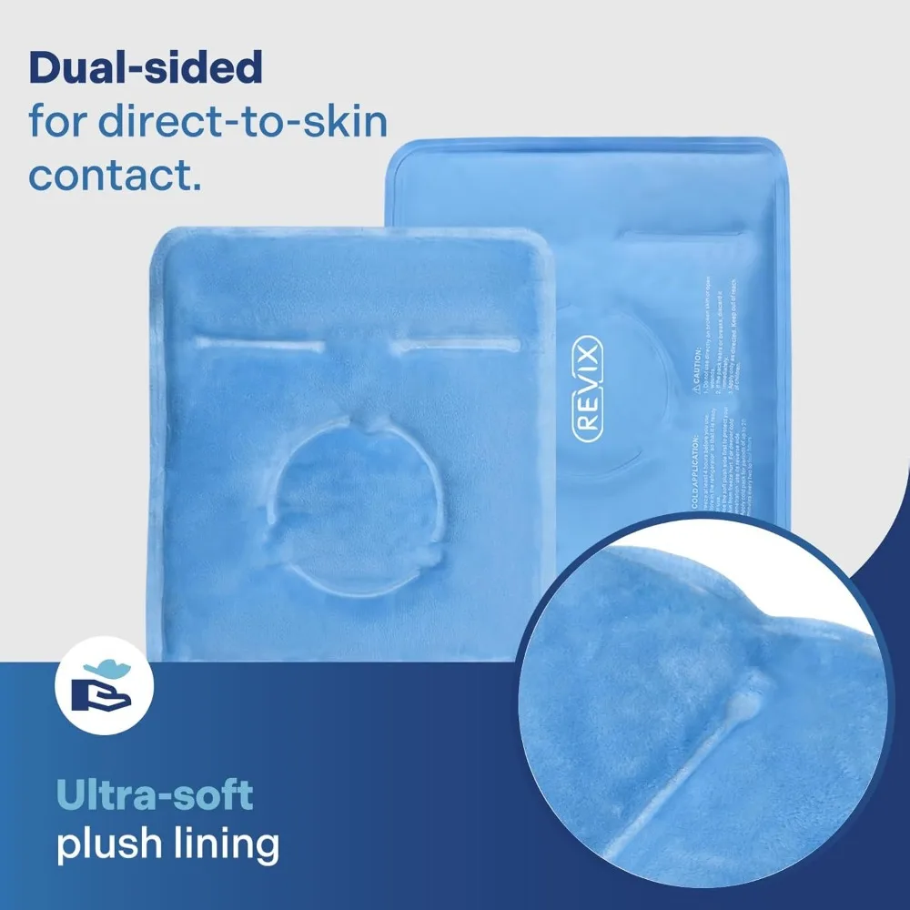 Packs de glace réutilisables pour les blessures au genou, enveloppes de glace en gel avec compression du froid pour les blessures et post-propor, housse en peluche