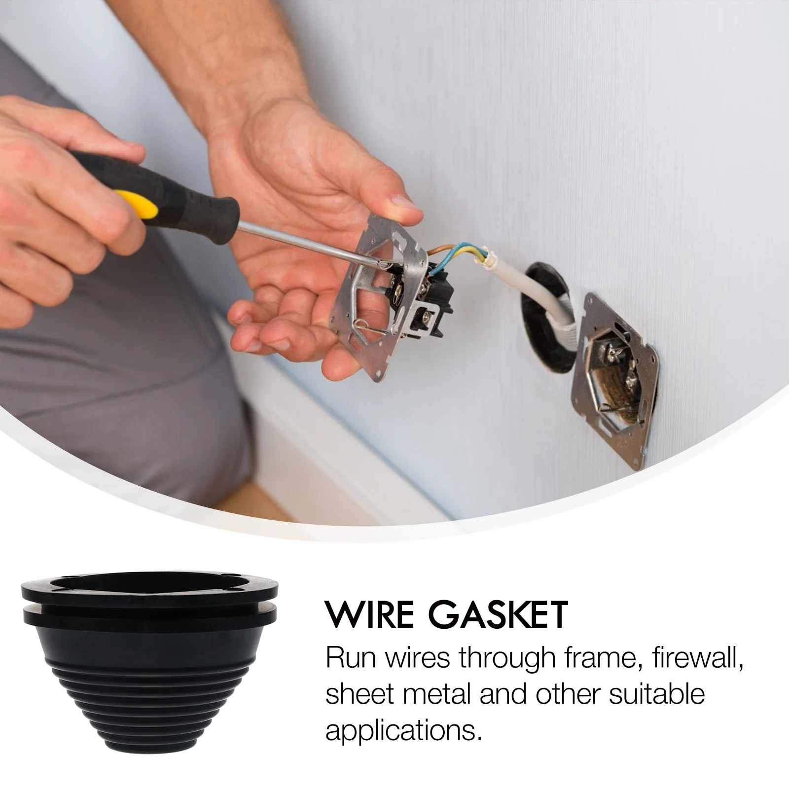 

1Set Rubber Grommets Synthetic Firewall Hole Plugs Black No Peculiar Smell Flame Retardant Wire Protection Durable Long Time Use