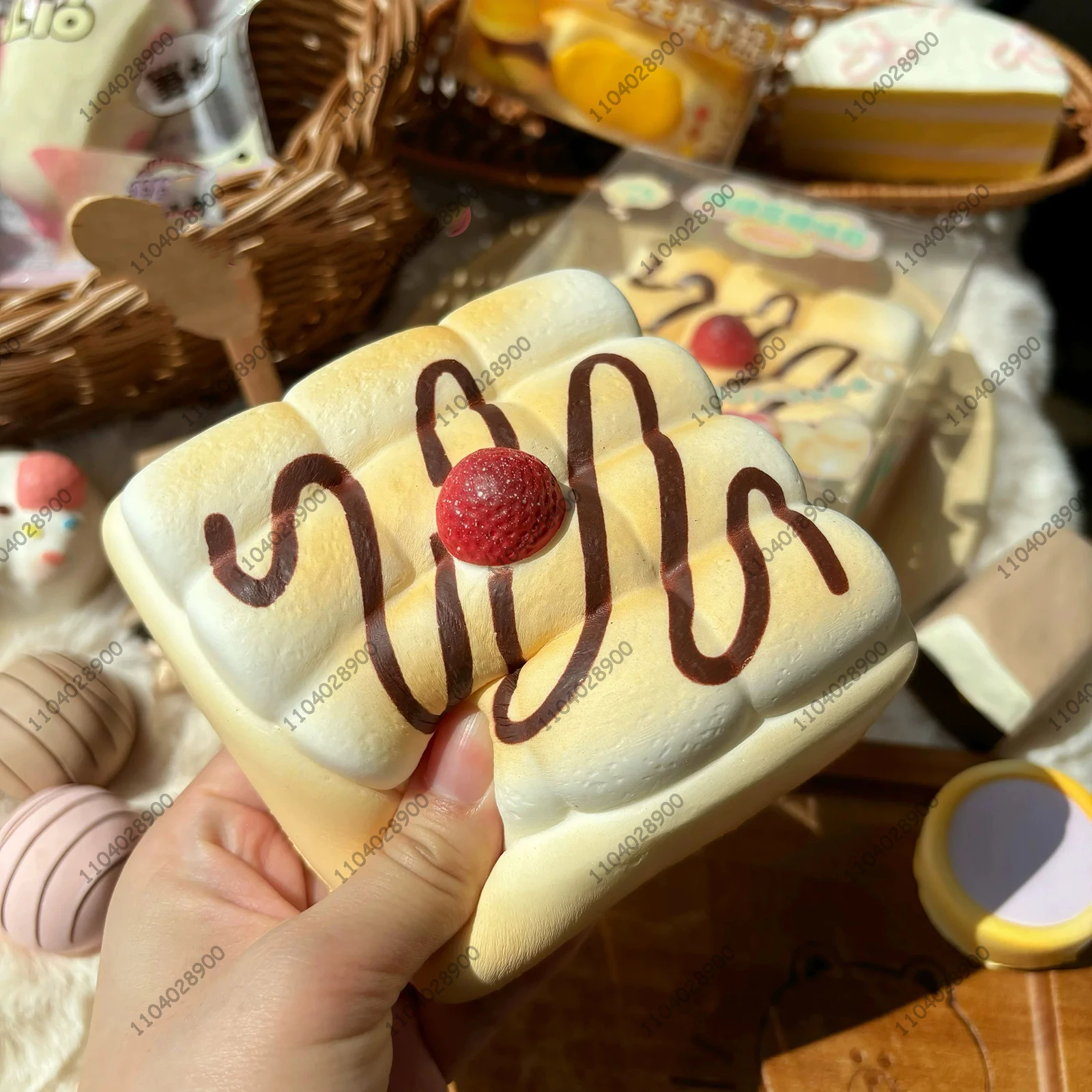 Toast de guimauve à montée lente, pain de guimauve Squishy, pâtisserie, jouet à presser à rebond lent, jouet de relaxation pour les mains