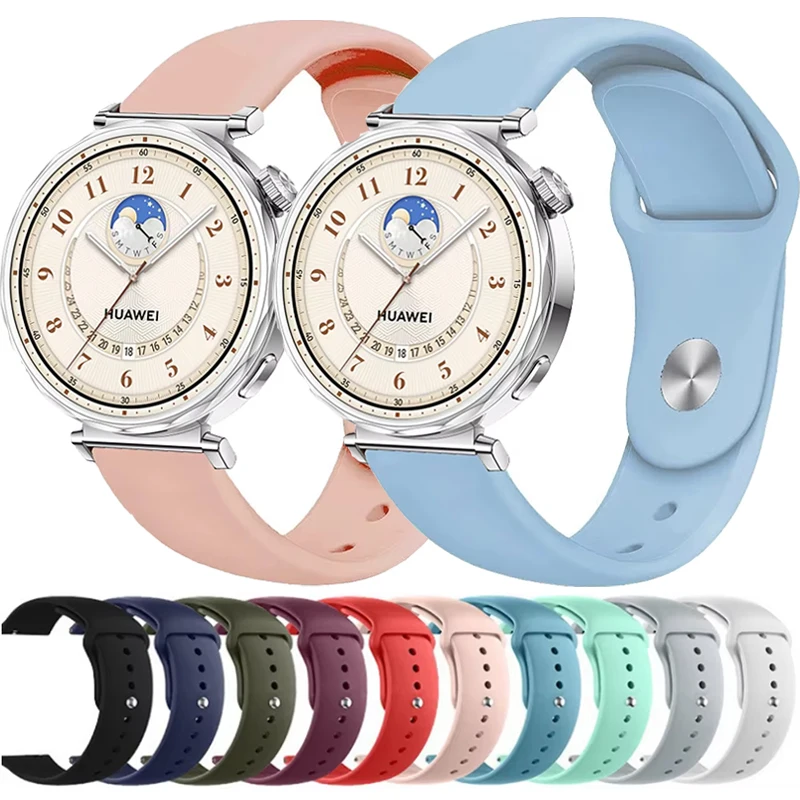 18mm 22mm Silicone Strap For Huawei Watch 5 42mm/GT6-5-4 46mm 41mm Sports Bracelet Wristband For Huawei Watch GT6/5/4 Pro belt