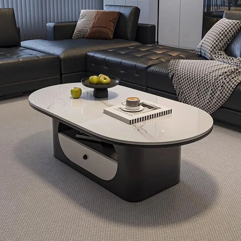 

Aesthetic Cute Coffee Table Drawers Books Nordic Storage Fashion Interior Clear Side Table Bedroom Mesas Bajas Trendy Furniture