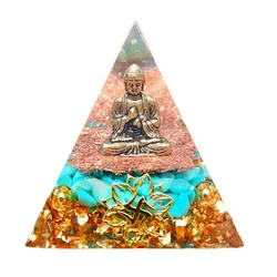Natural Stone Crystal Orgonite Pyramid Reiki Chakra Healing Gemstone Tower Meditation Protection Office Decor Gifts