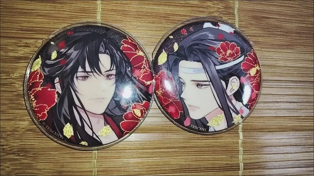 "모다오 주시" 꽃실 배지 Wangxian Xieshu Ji "Wei Wuxian LAN Wangji" Gu Zi 2D 애니메이션 주변기기