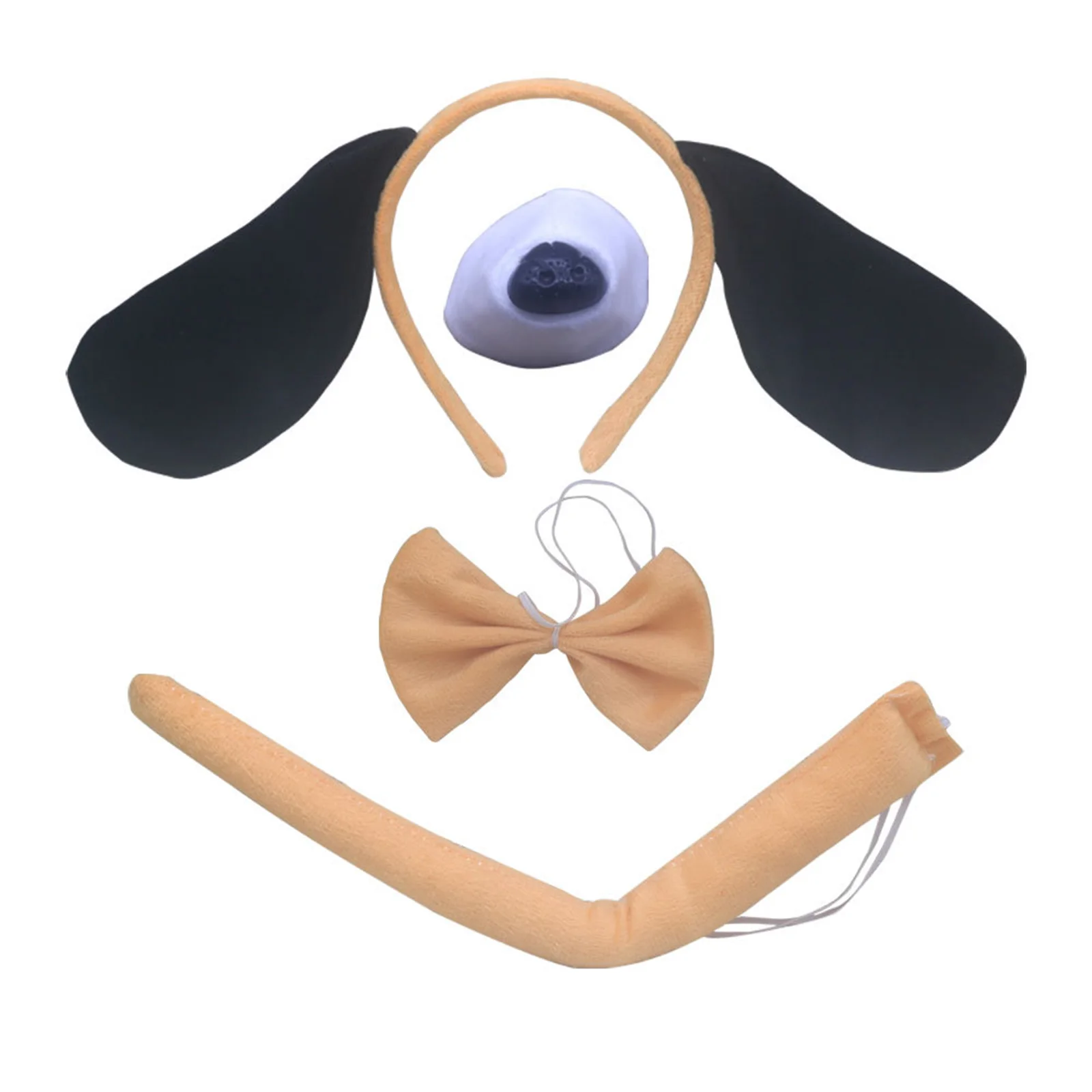 Kid Dog Costume Set Tutu Skirt Ears Headband Bow Tie Tail Props Fancy Dress Party Halloween Christmas Cosplay Accessories 5