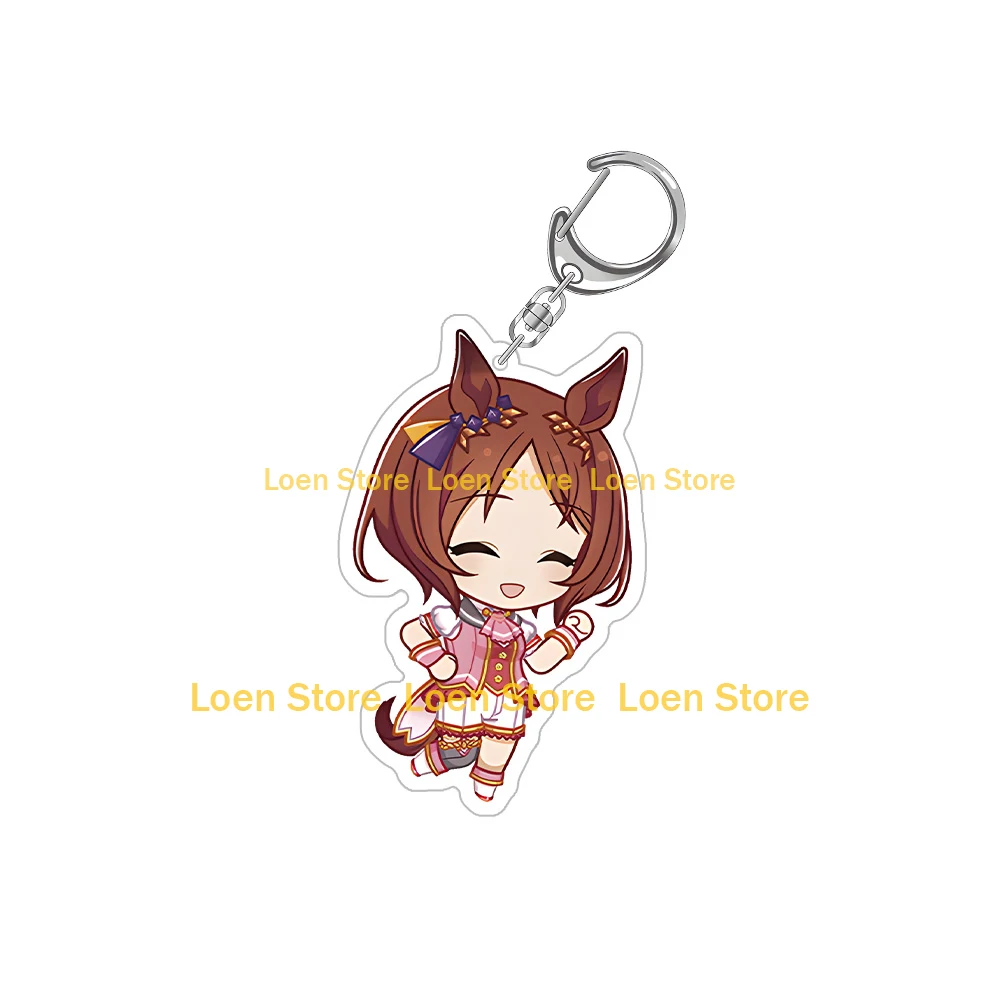 Uma Musume Pretty Derby Tokai Teio Silence Suzuka Gold Ship Mejiro McQueen Vodka Daiwa Scarlet Chibi  Acrylic keychain pendant