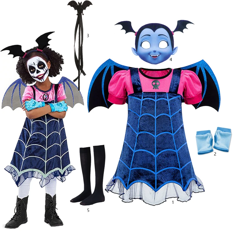 

Bat Vampire Cosplay Dress Girl Princess Dress Up Costume Vampire Halloween Costume Children Carnival Party Holiday Gifts
