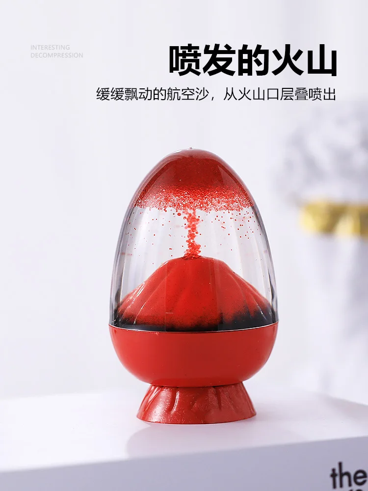 Volcanic Eruption Hourglass Timer Liquid Water Drop Oil Ornament Personalized Creative Birthday Children Simple Modern Gift