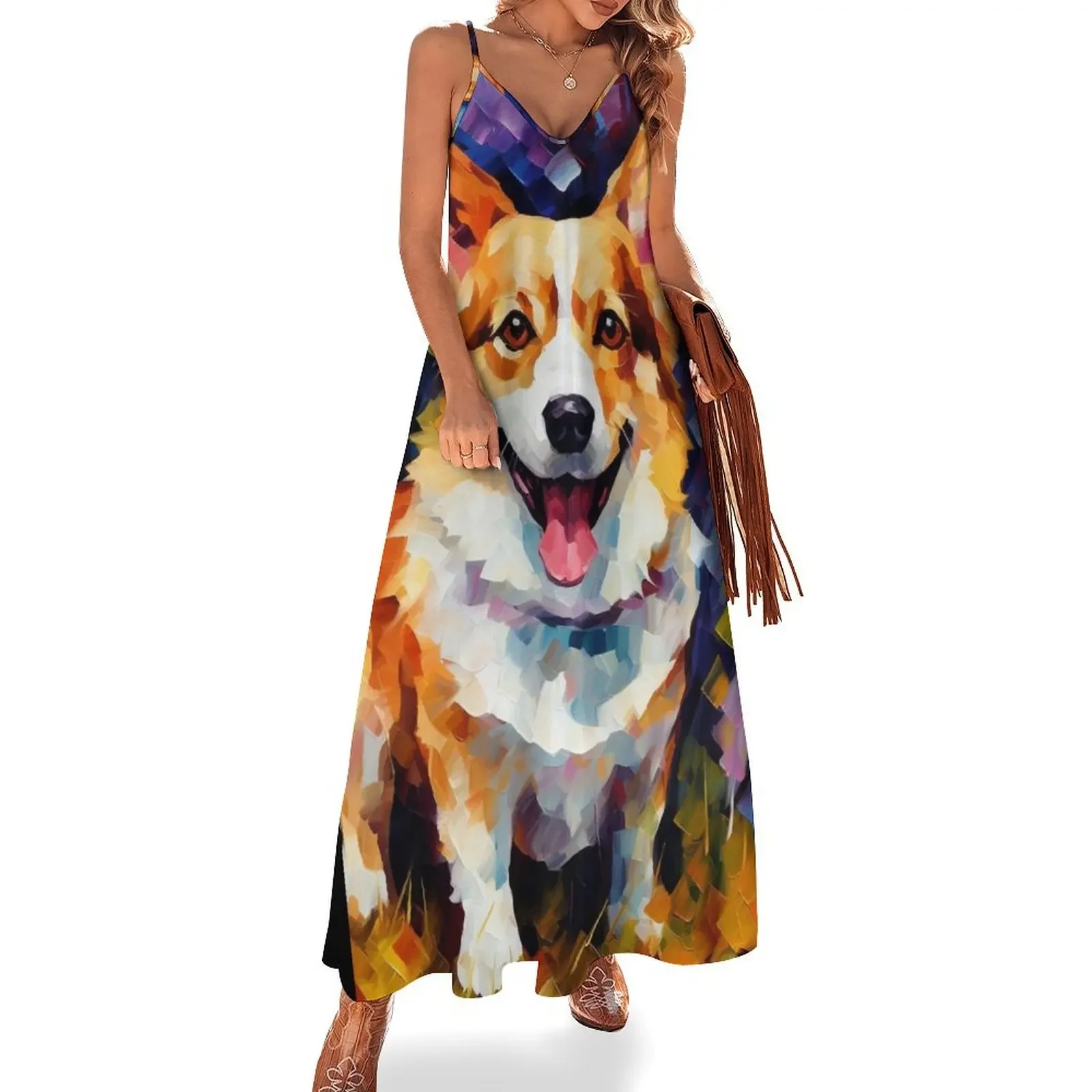 

A Pembroke Welsh Corgi Charm Sleeveless Dress evening dress dresses summer woman 2025 Dress