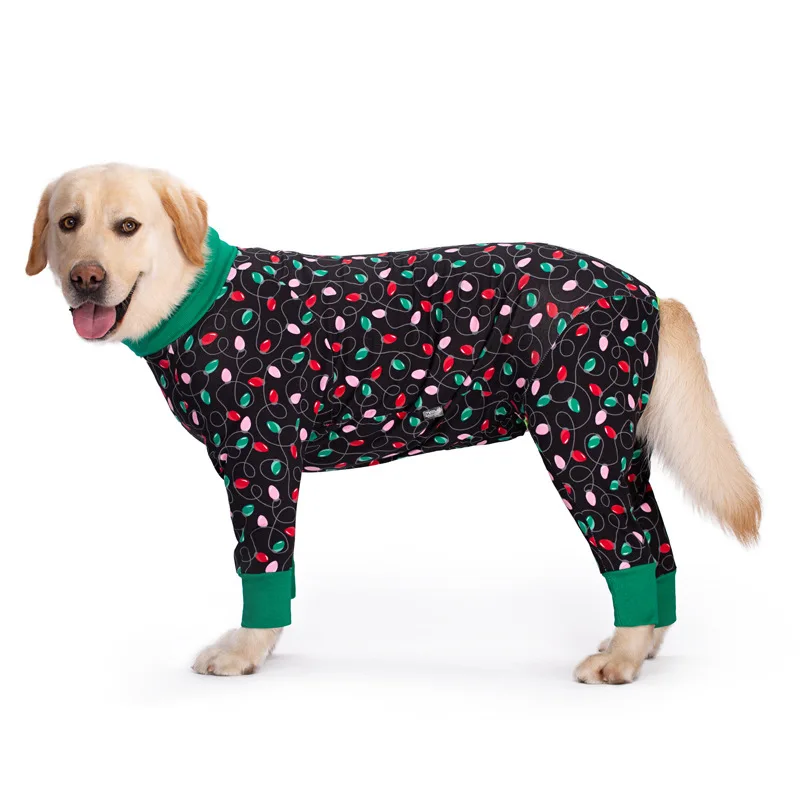 2024 Dog Christmas Clothes Merry Christmas Dog Costume For Big Dogs Red Dog Jumpsuit Pajamas Girl Boy Dog Christmas Decorations