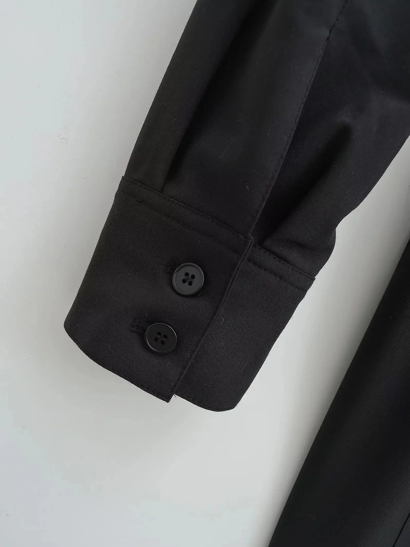 XNWMNZ 2024 Moda damska Koszula z paskiem Sukienka damska Retro Klapa Długi rękaw Przedni guzik Kobiece mini sukienki