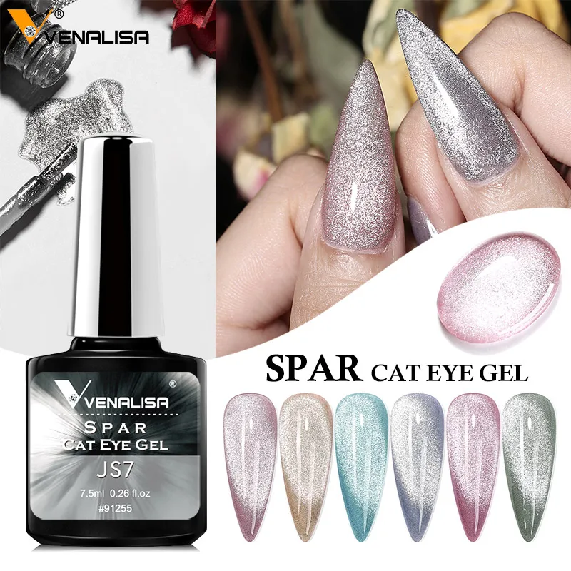 Venalisa 7.5ml Spar Cat Eye Nail Gel Polish Varnish Galaxy Starry CANNI Lacquer Magic Bling Shining Nail Art Magnetic Nail Gel