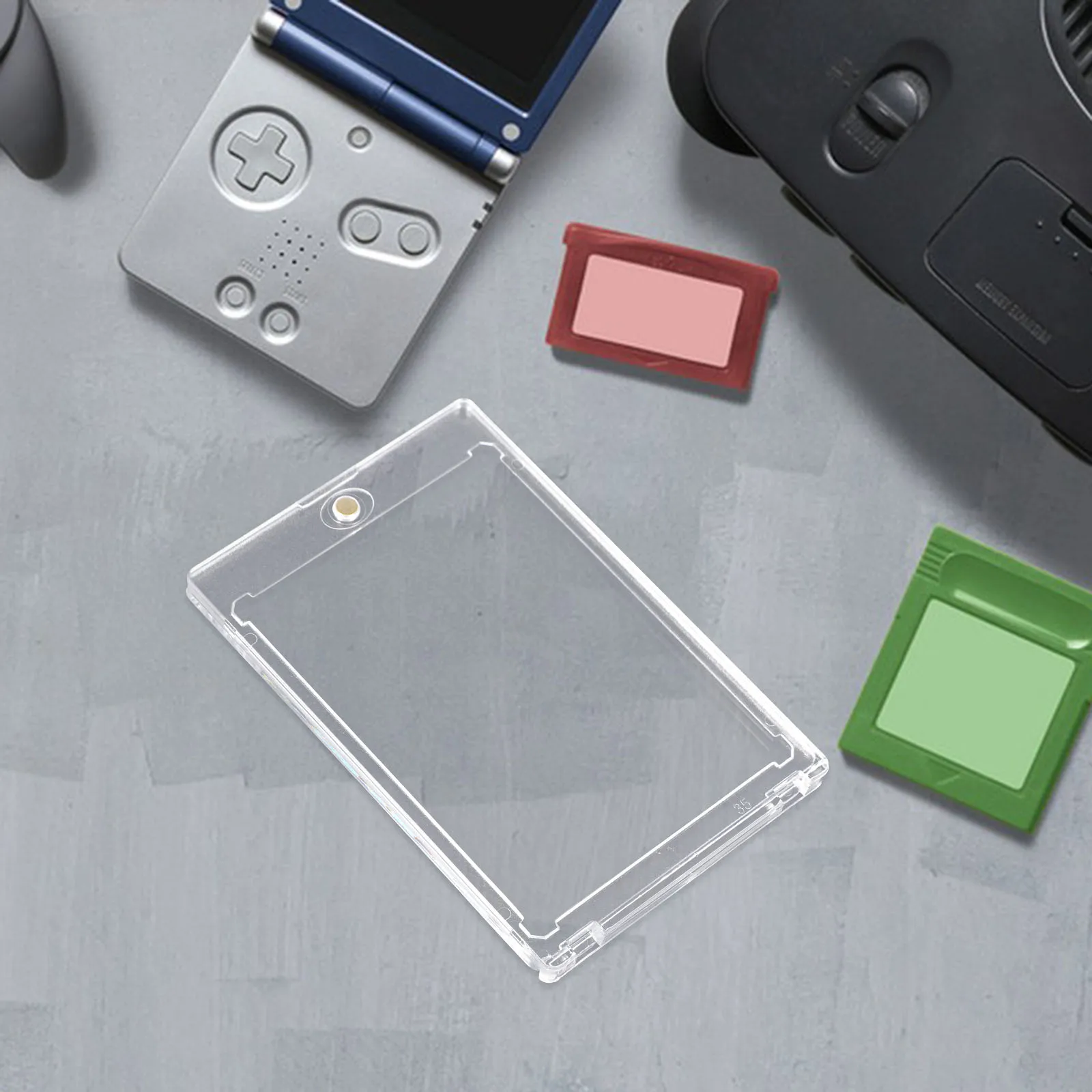 

10pcs Cards Protector Case Hard Acrylic Sleeves High Transparency Magnetic Holder Stand Display Game Baseball Trading