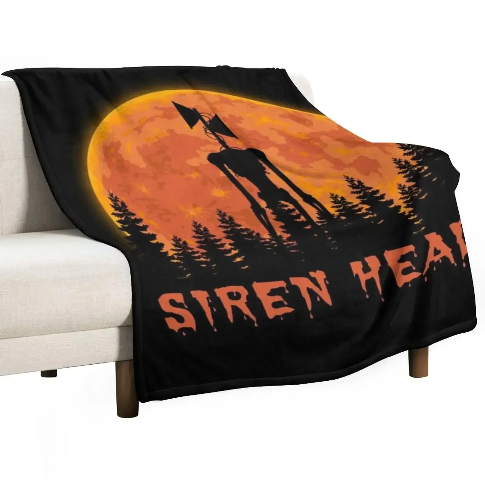 

Siren Head Throw Blanket Flannels Bed linens Thermal Blankets