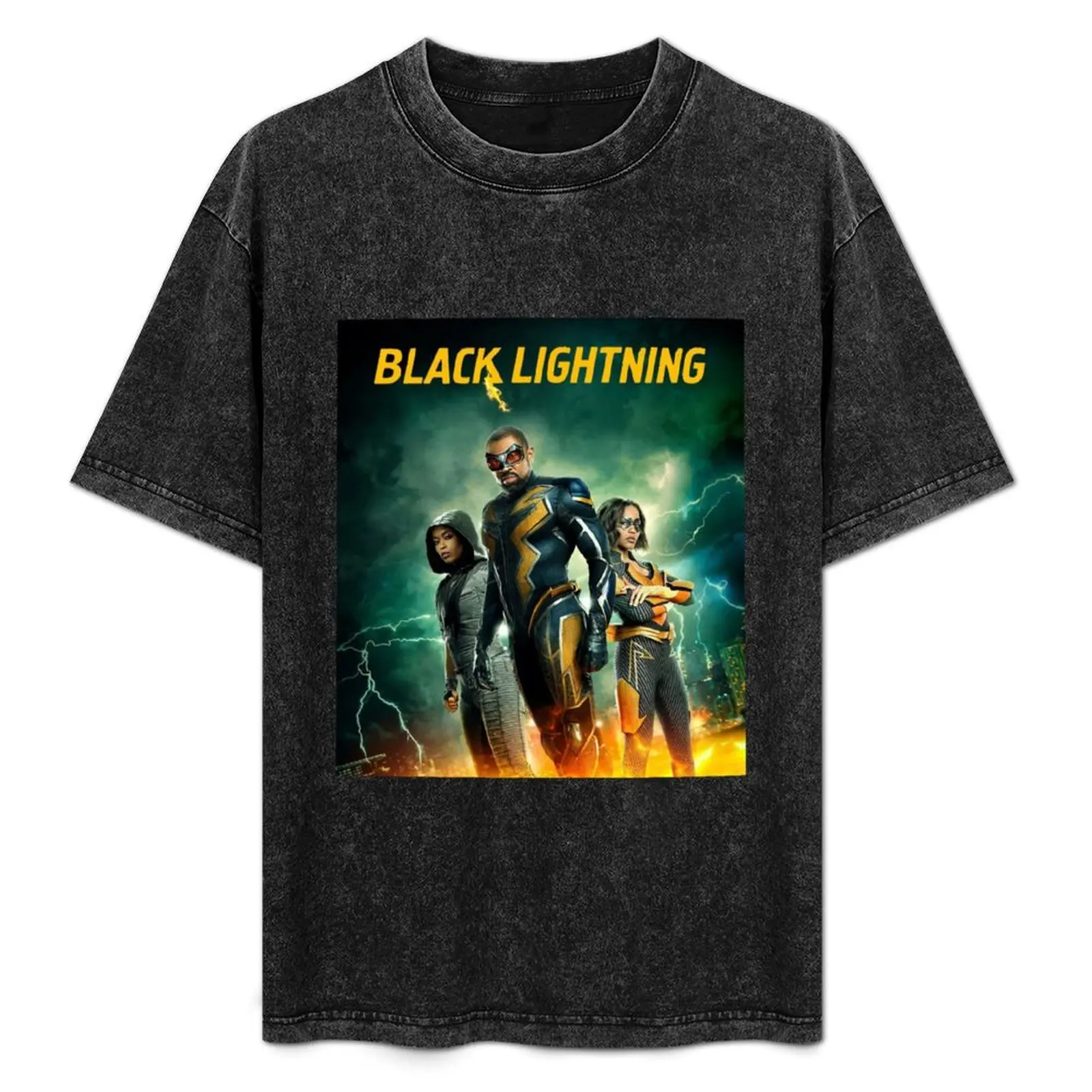 

Black Lightning (2017) T-Shirt Festival Party Tee Top