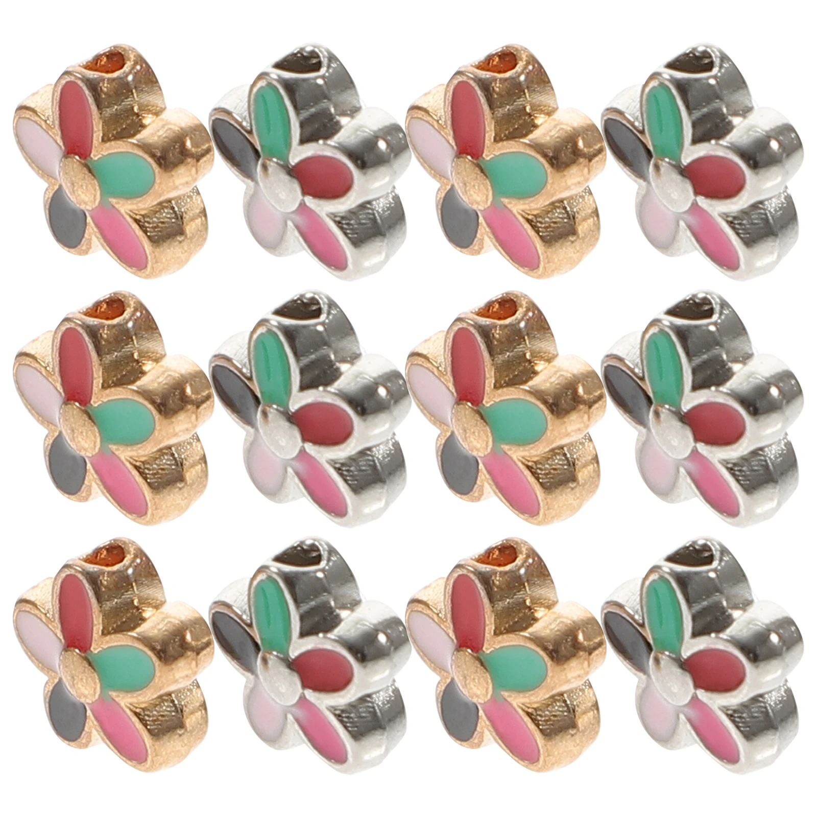 

20pcs Colorful Enamel Flower For Jewelry Making Diy Alloy Loose Beads Craft Decoration Necklace Bracelet Spacer Beads