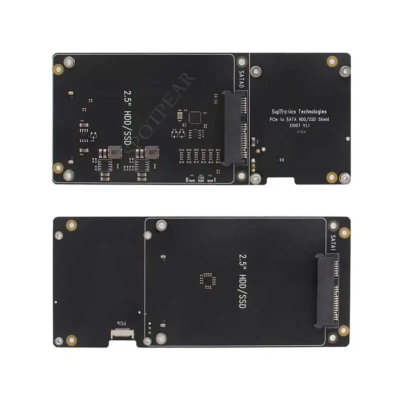 Imagem -02 - Raspberry pi Pcie para Dual 2.5 Sata Hdd Ssd Não Navio de Sata ou Ssd X1007