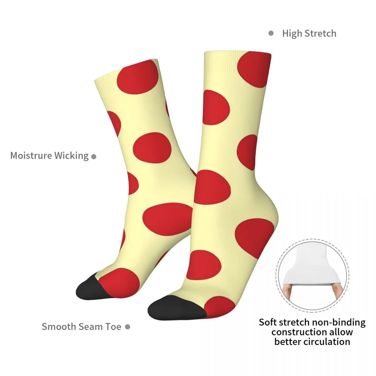 Doodle Dot Pattern Socks Harajuku Super Soft Stockings All Season Long Socks Accessories for Unisex Birthday Present