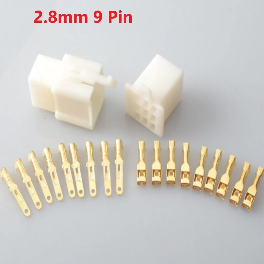 Pin Connector Terminal Socket 6 Pin 2.8mm Many Holes Shell ABS For Connecting Wire Harness White Socket Connector