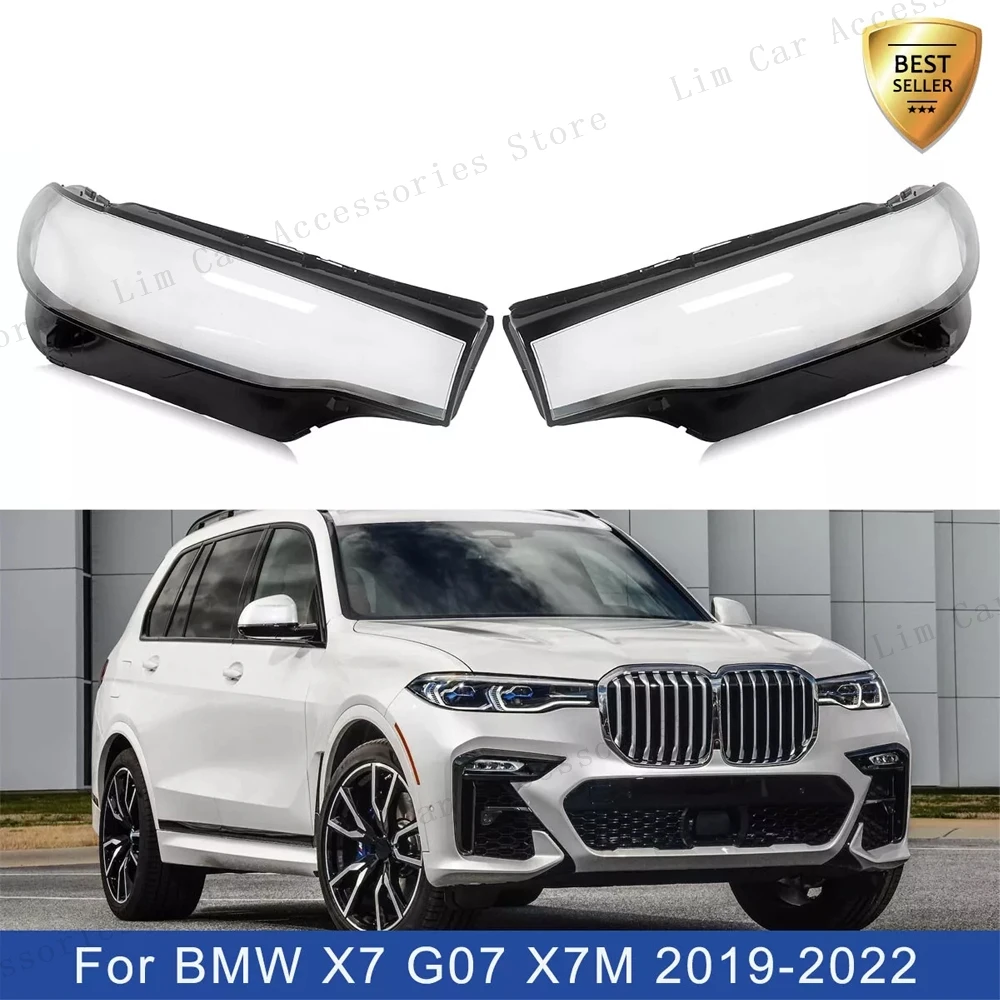 

Transparent Headlamp Cover For BMW X7 X7M G07 2018 2019 2020 2021 2022 Lamp Shade Headlight Shell Lens Replace