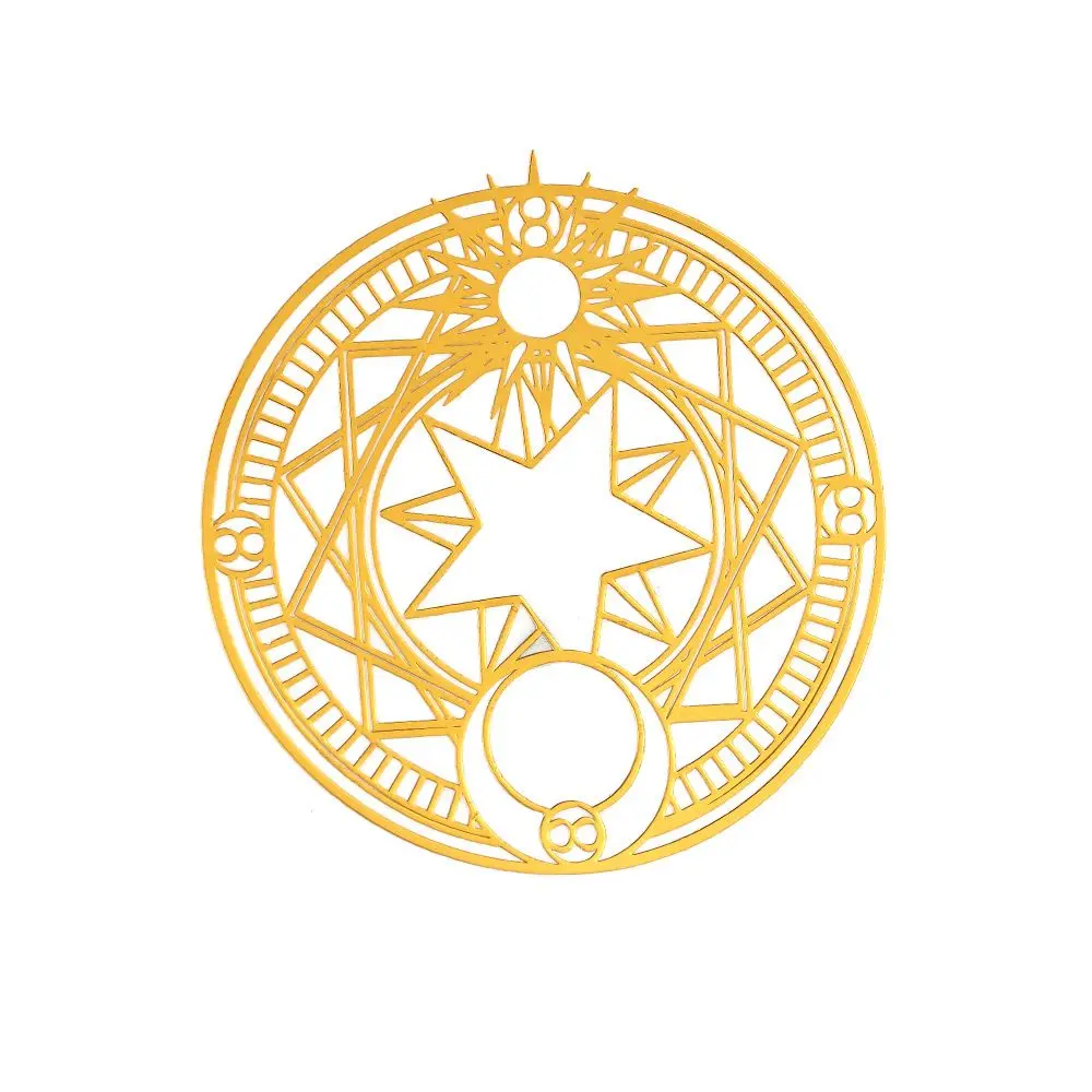 

Jewelry Tool Gold Color Art Crafts Sacred Geometric Sticker Energy Sticker Metal Copper Sticker for Making Mould