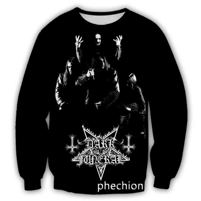 phechion New Fashion Men/Women Dark Funeral Band 3D Printed Casual Sweatshirt Streetwear Men Loose Sporting Sweatshirt G23