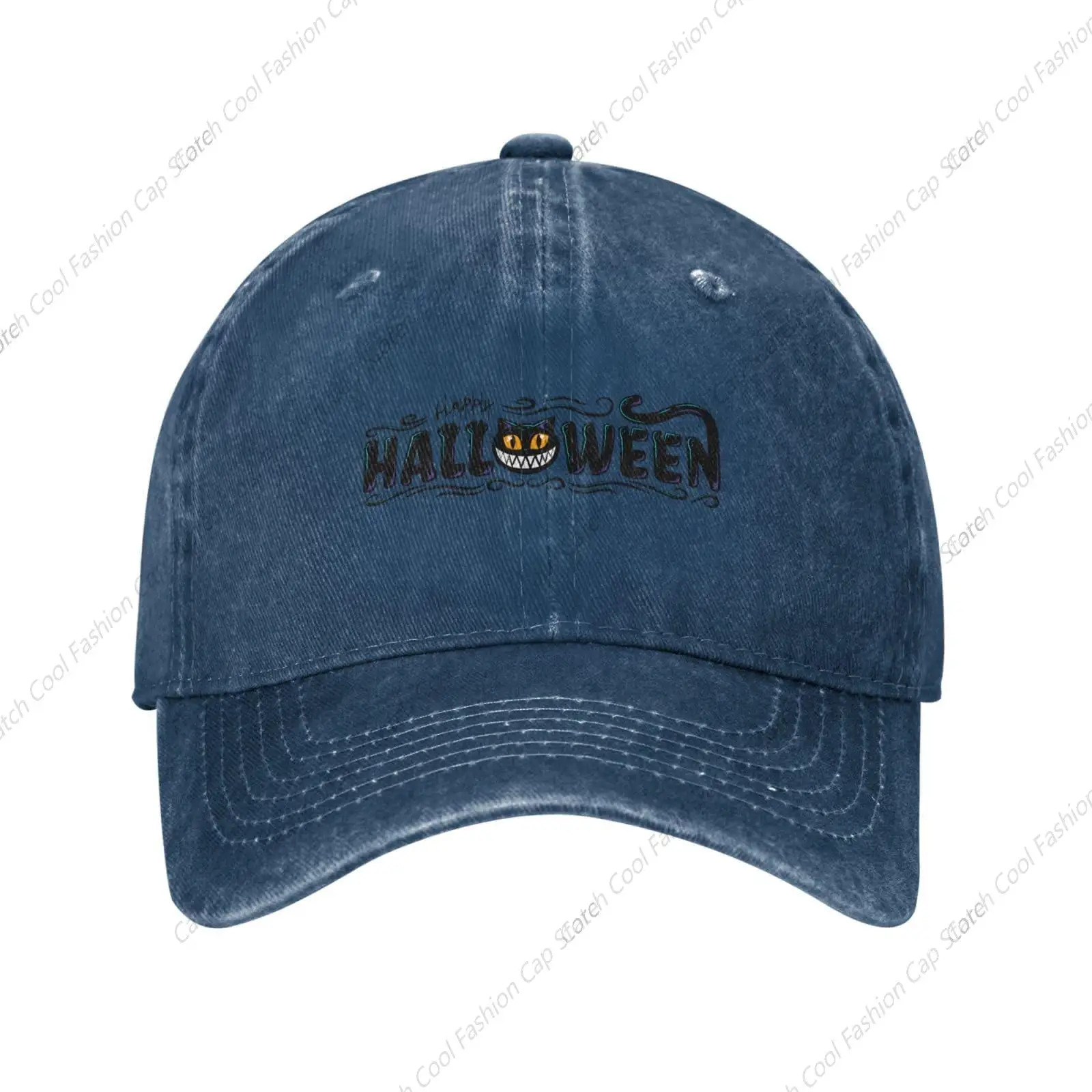 

Happy Halloween Atmosphere Baseball Cap for Men Women Vintage Trucker Denim Hat Washed Cotton Fashion Unisex Adjustable Sports