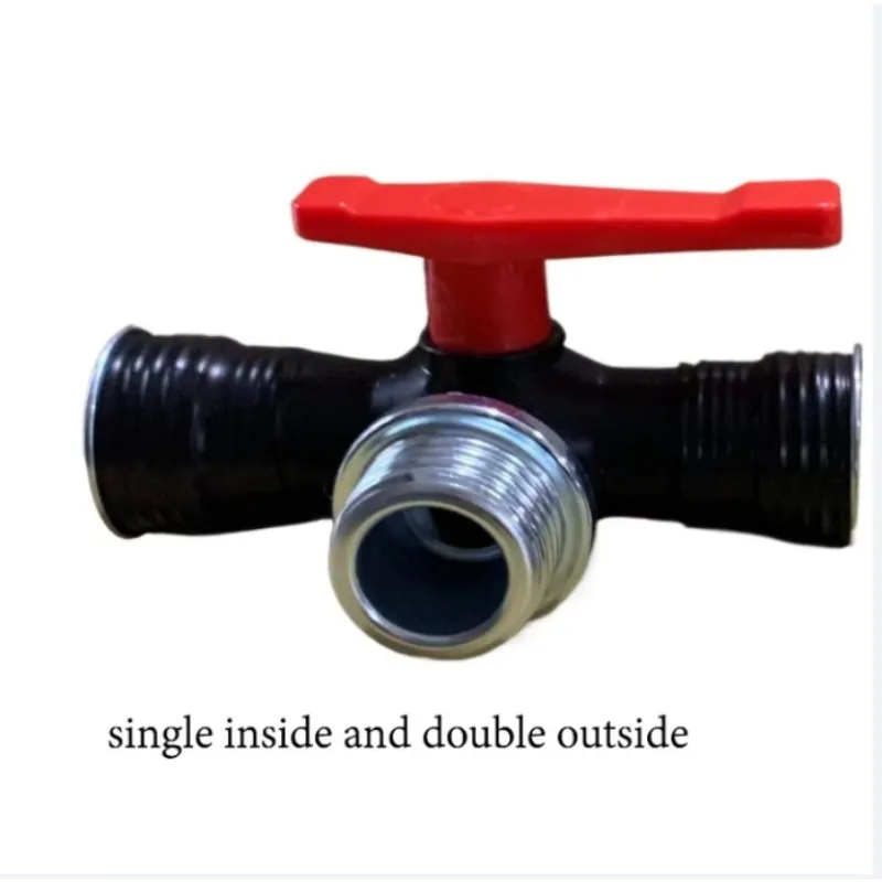 Gas mask switch tee connector accessory is used to connect double bottle or double bag independent switch channel