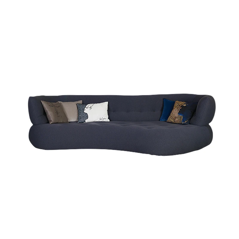 

High-end curved sofa hall reception business living room corner sofa combination