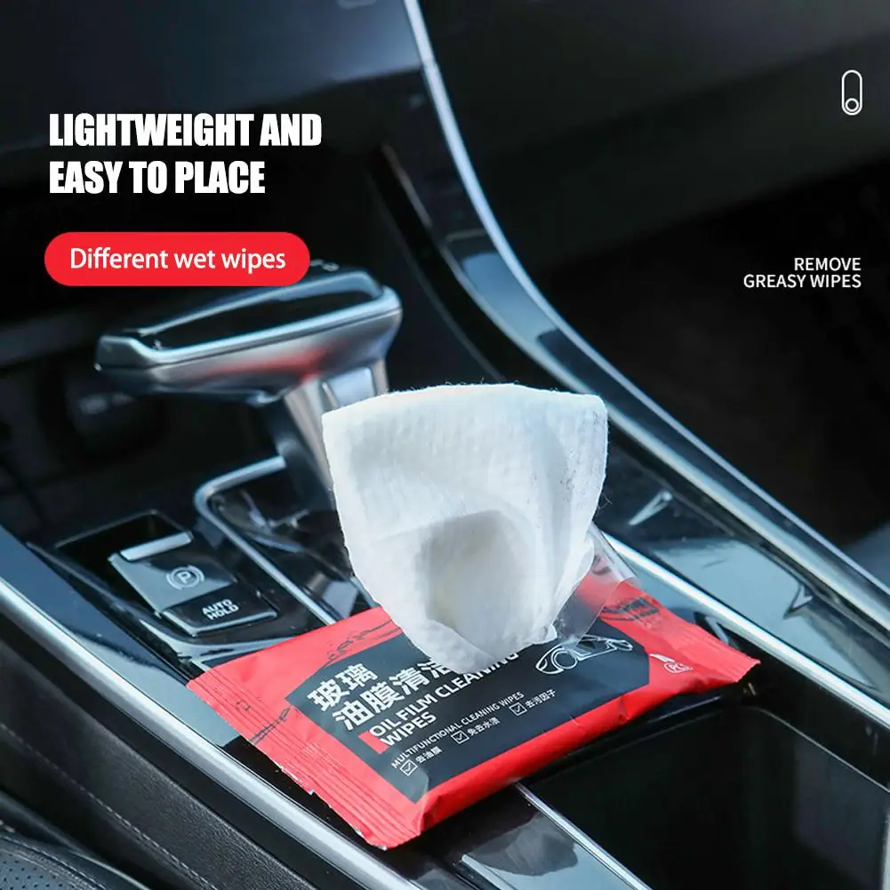 

Car Glass Oil Film Removal Wipes Decontamination Front Brightening Portable Car Glass Oil Remov Compact Wipes Cleaner Winds K5U5