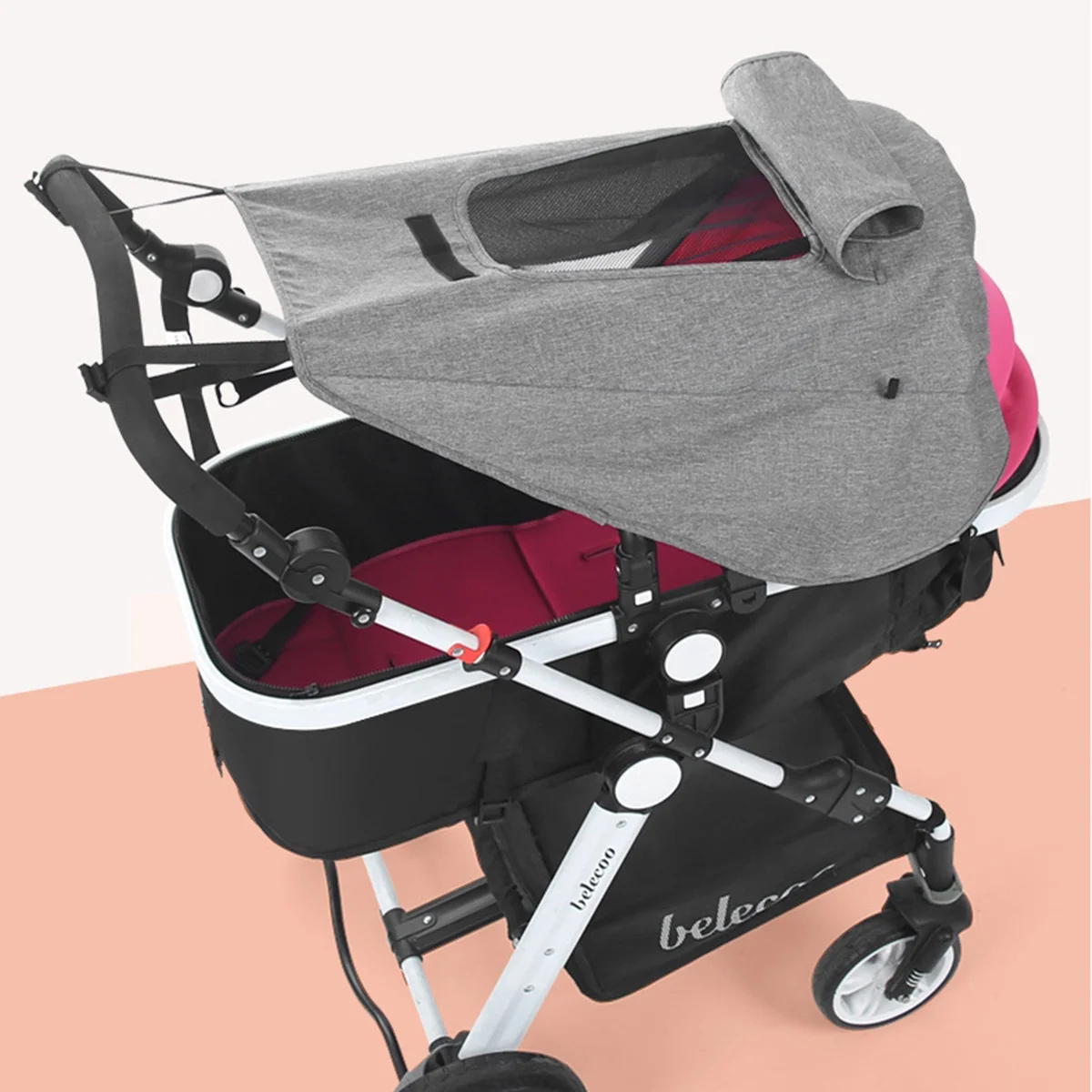 Easy-to-Install Trolley Accessories, High-View Bidirectional Shading, UV-Resistant Sunshade Cover, Portable Trolley Accessories