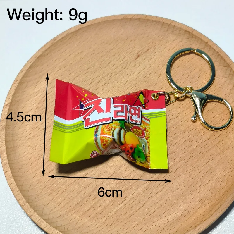 Simulation Instant Noodles Keychain On The Phone Mini Snacks Pendant Bag Pendant Christmas Gifts For The New Year image 6