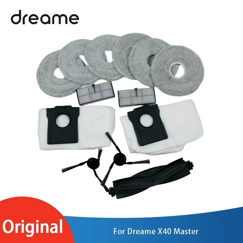 

Оригинальные аксессуары для подметального робота Dreame, подходящие для Dreame X40 Master HEPA-фильтр, основная боковая щетка, швабра, мешок для пыли, запасные части