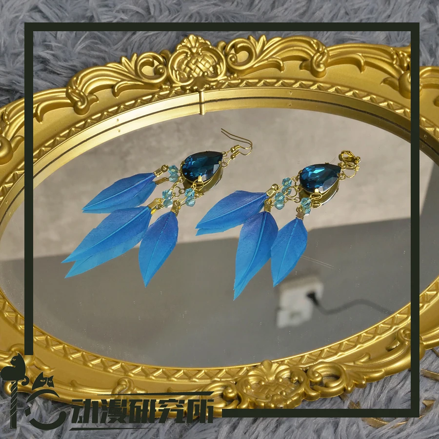 Anime Honkai: Star Rail Aventurine Cosplay Fashion Eardrop Accessory Earring Ornament Earbob Stage Property Ear Clip Prop Gift