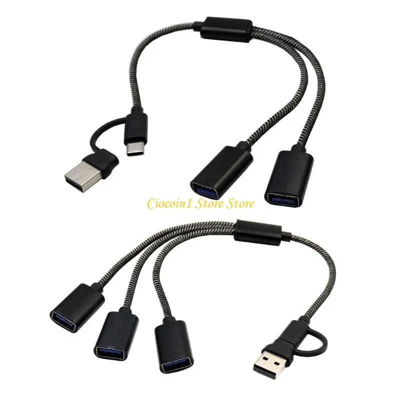 

USB2.0 Y-кабель 2/3 порт зарядки 5V2A адаптер питания для смартфонов планшетов ноутбуков USB C/USB подключение