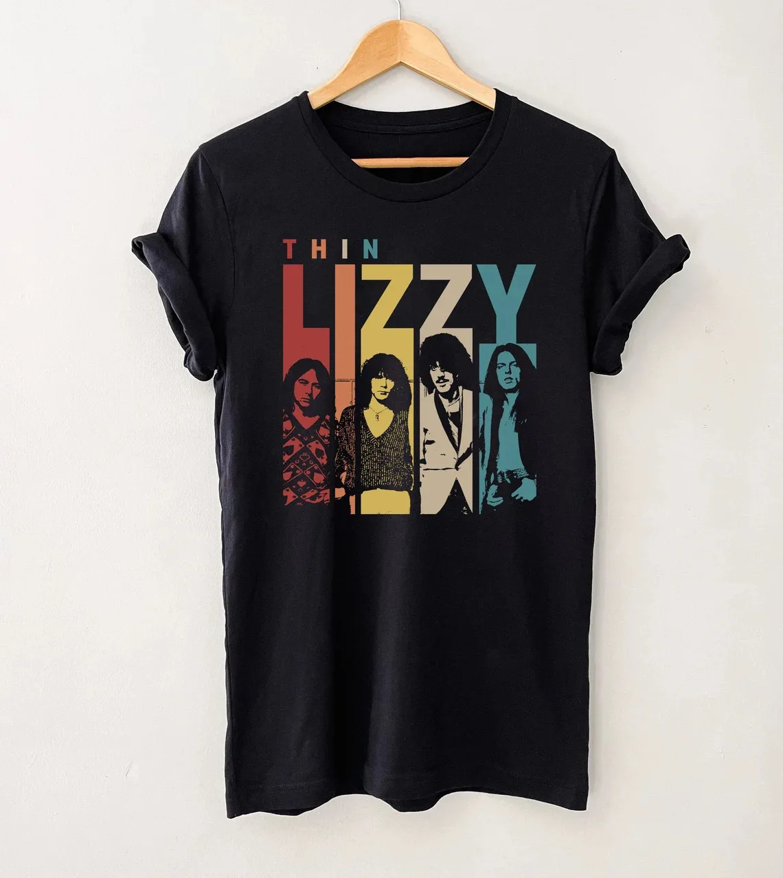 Thin Lizzy Retro Vintage T-shirt Cotton For men Women All Size S-4XL T1199