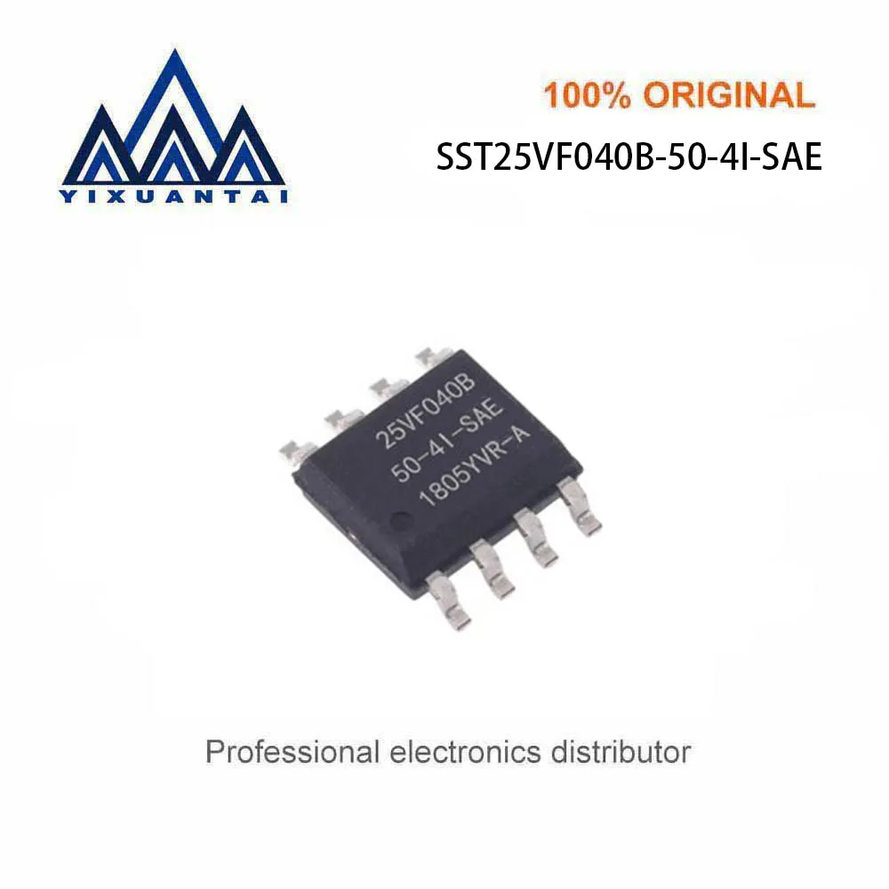 10pcs/Lot  SST25VF040B-50-4I-SAE  SST 25VF040B 50-4I-SAE NOR Flash Serial-SPI 3.3V 4M-bit 512K x 8 8ns 8-Pin SOIC    New