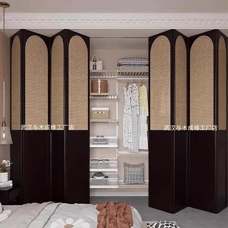 باب من الخيزران على الطراز الياباني، باب غرفة نوم قابل للطي من الخشب الصلب، باب منزلق من الخشب الصلب