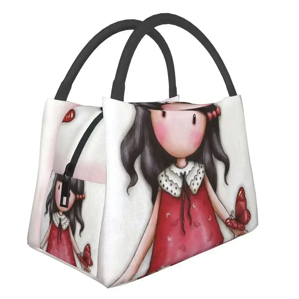 Anime Santoro Gorjuss Portable Lunch Box Women Multifunction Cartoon  Girls Thermal Cooler Food Insulated  Bag