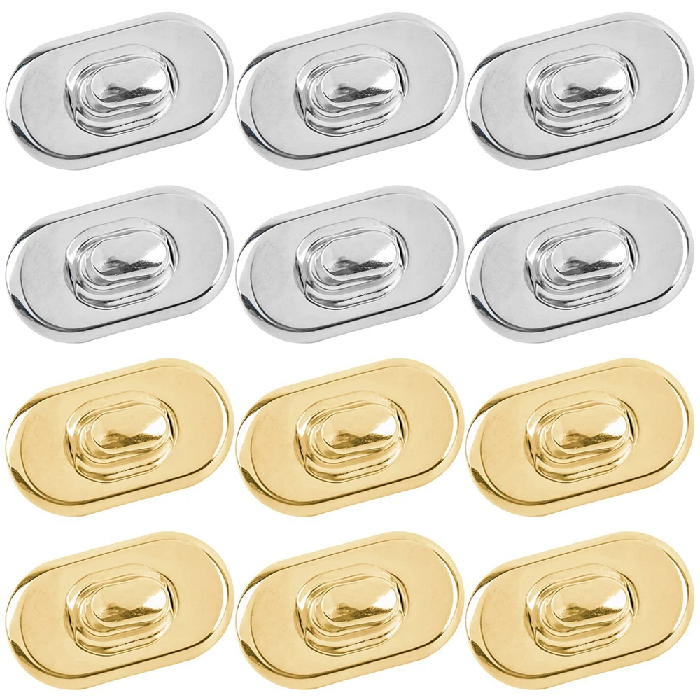 5Pcs/Set Gold Turn Lock Clasp Hardware Purse Closure Latches Metal Handbag Twist Lock Fasteners DIY Bag Handbag Craft Project