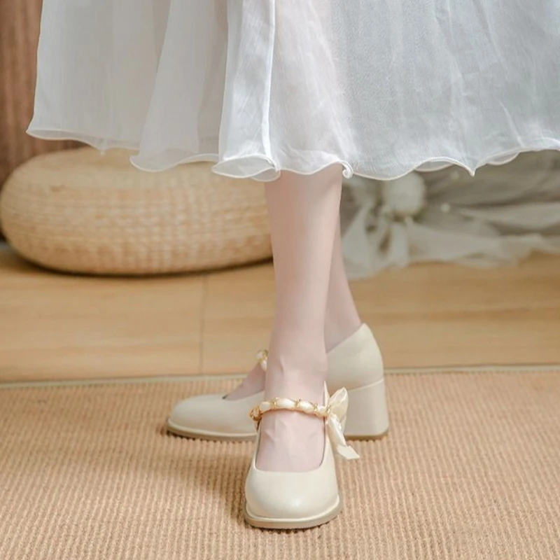 Goddess Vintage Leather Mary Jane Chunky Heel Shoes For Traditional Dress Women Sophisticated 2026 Trendy Cozy Elegant Classic