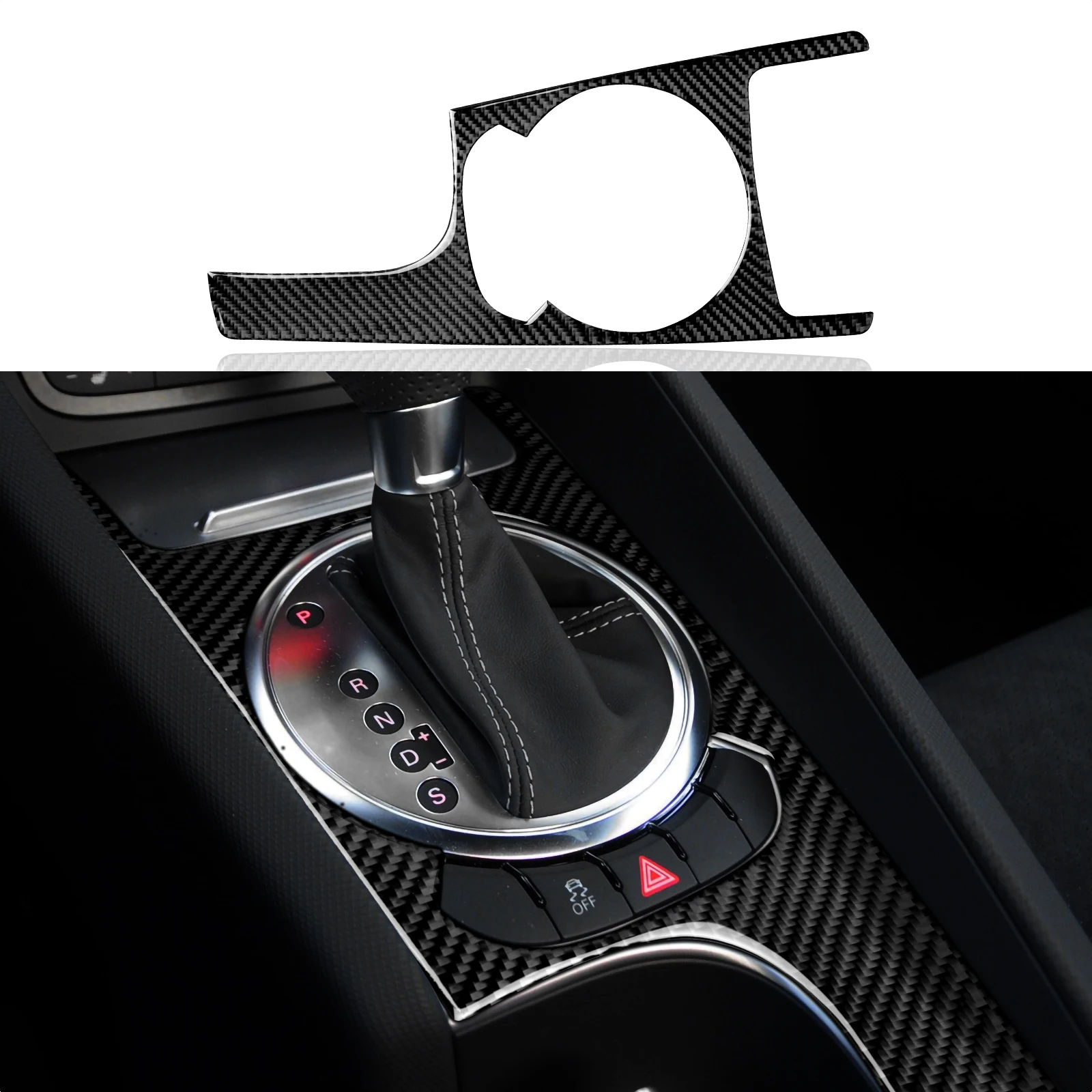 

Car Gear Shift Panel Frame Cover Decals For Audi TT 2008-2014 8N 8J MK123 Accessories Carbon Fiber Trim Stickers