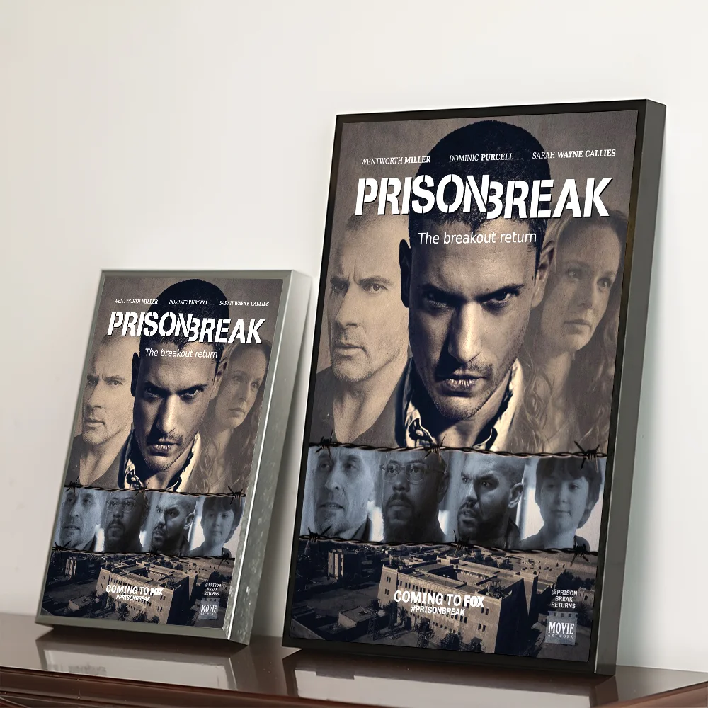 Prison Break Movie Self-adhesive Art Poster Retro Kraft Paper Sticker DIY Room Bar Cafe Vintage Decorative Painting