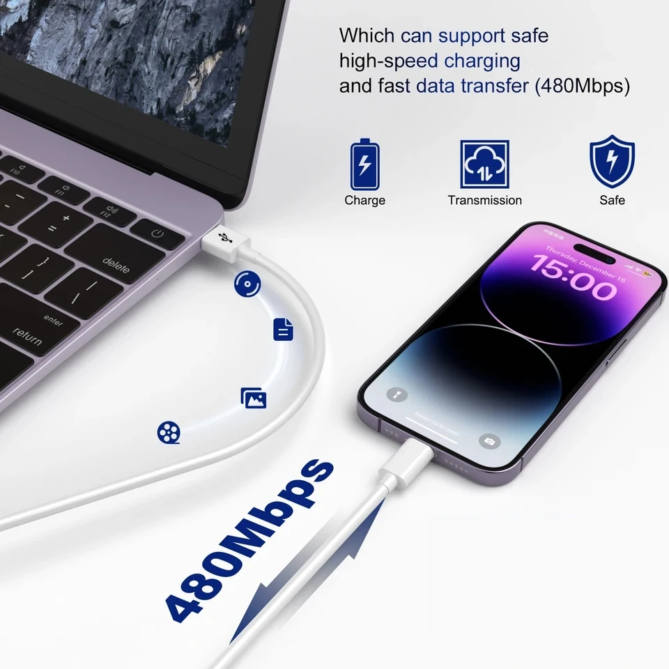 Оригинальный PD 30 Вт USB-кабель для быстрой зарядки для iPhone 14 13 12 11 Pro XS Max XR X 6S 7 8 Plus SE, зарядное устройство, шнур, аксессуары,