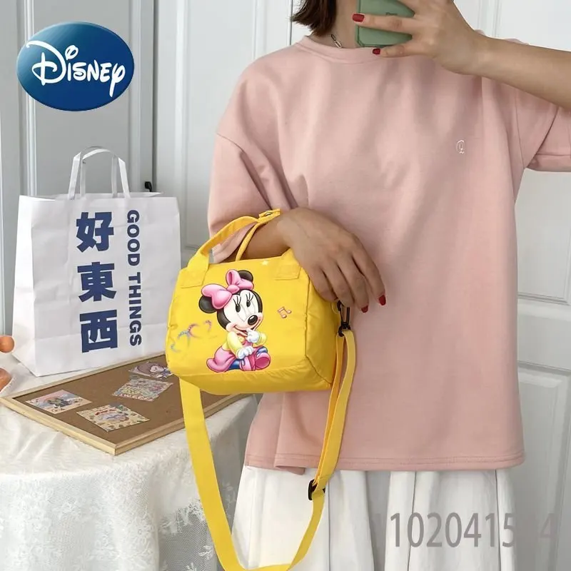 Disney-bolso de hombro para niñas, bandolera de tela Oxford con dibujos animados de Star Polly, Mickey Mouse, Pato Donald, para estudiantes y mujeres