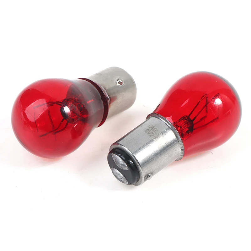 

2Pcs BAW15D Red Brake Stop Tail Light Car Bulb 12V Turn Signals Warning Lights