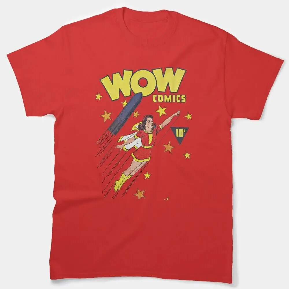 Wow Comics No. 12  From The Golden Age Classic    Unisex summer T-shirt Cotton fashion couple clothes