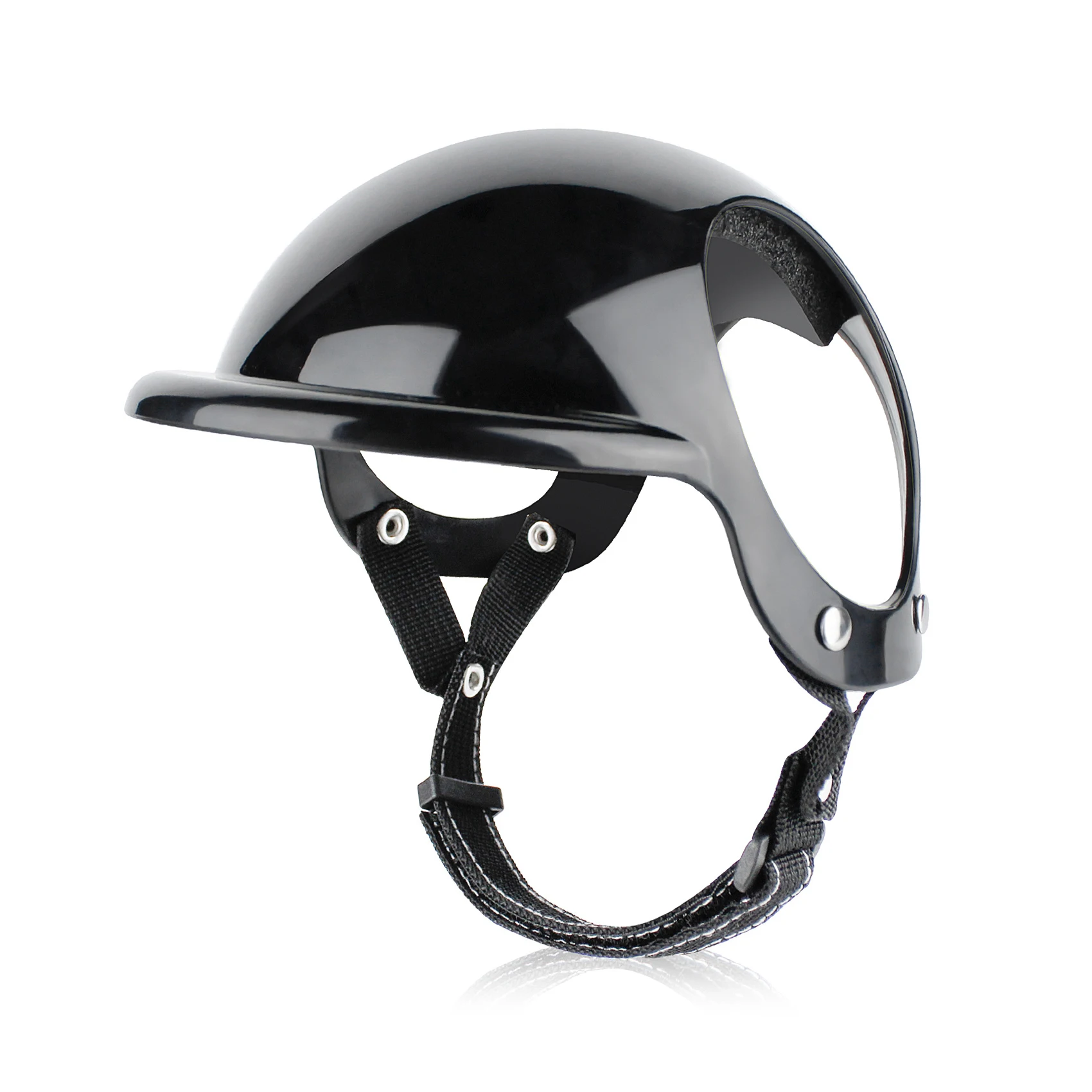 

Wow Dog Motorcycle Helmet with Ear Holes and Adjustable Strap S M L Car Driving Biking Walking